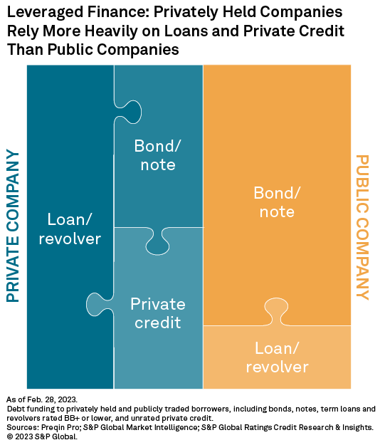 Leveraged Finance: Privately Held Companies Rely More Heavily on Loans and Private Credit Than Public Companies